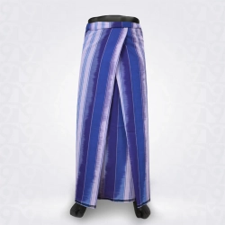 Handloom Lungi-Blue Berry Purplr Haze White Cotton 